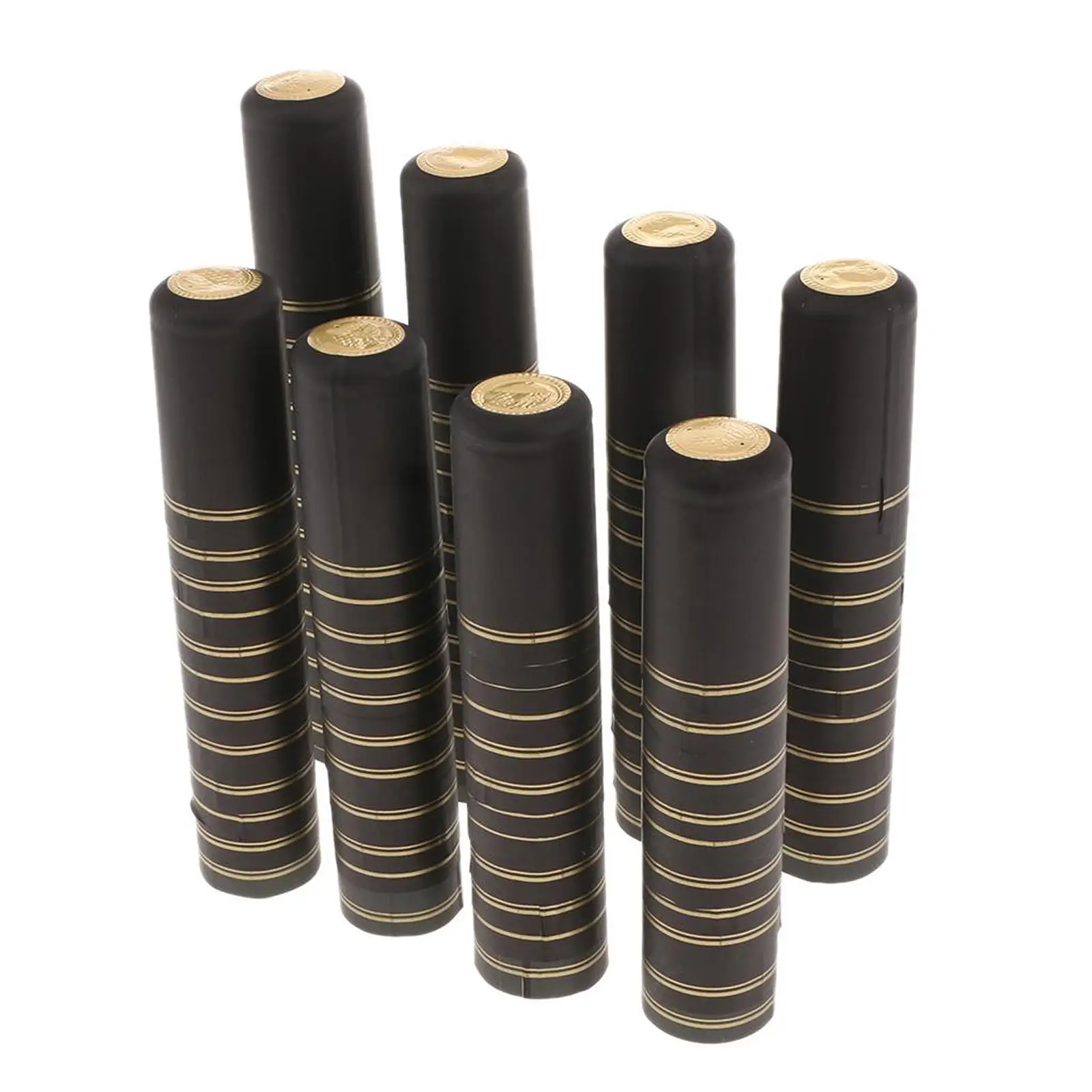 Shrink Cap for Wine Bottle 200pcs PVC Black 60mm Length with Tear Strip for Home Brewing Wine and Marinades