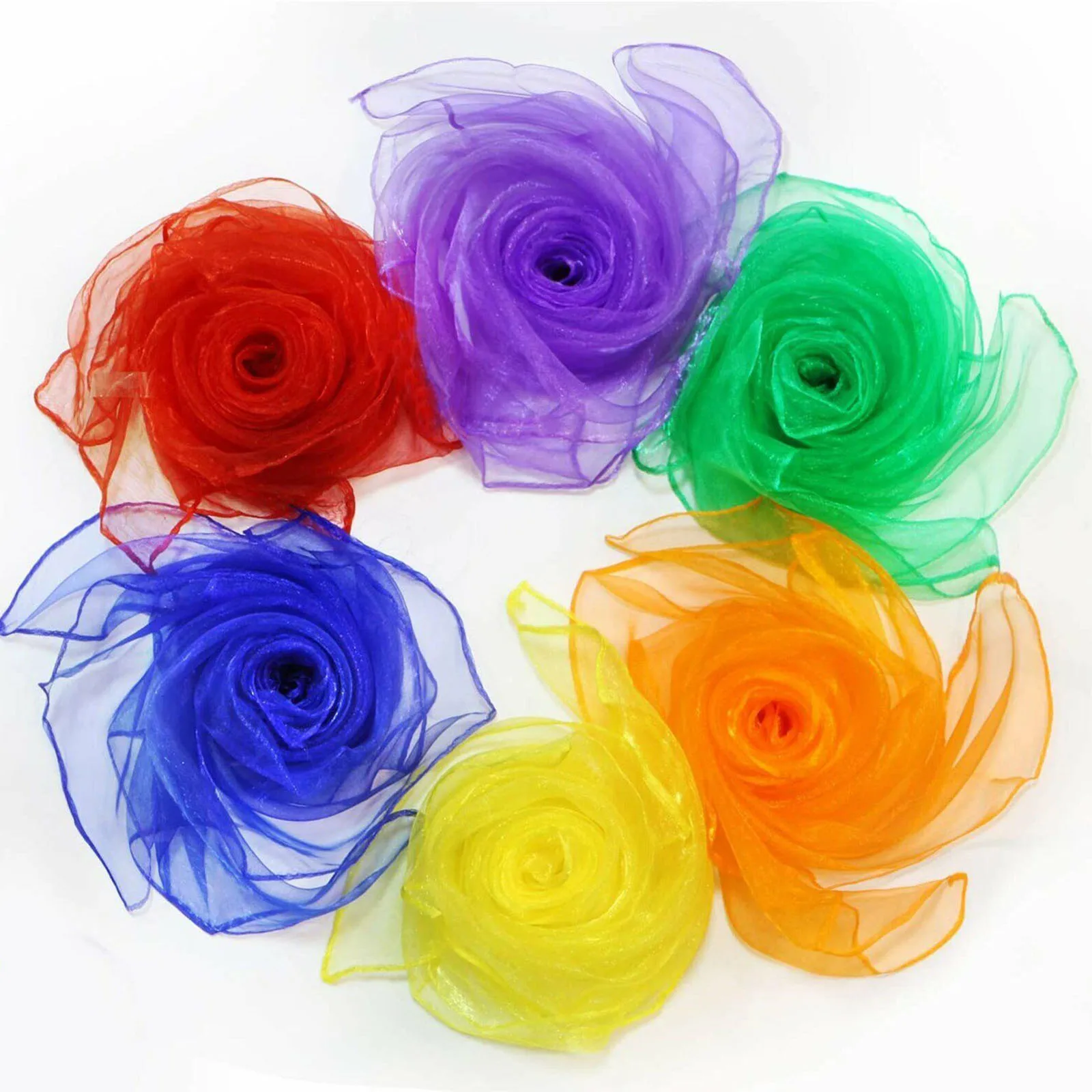 

6/12 шт. шифоновый квадратный шарф, детские танцевальные шарфы, шарф ярких цветов, шарф для девочек, жонглирование, фотография, игровые игрушки, аксессуар