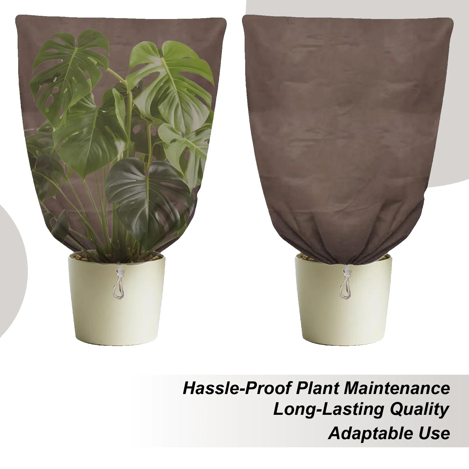 

Frost Blankets For Outdoor Plants Breathable Protector 2 Pieces Non-Woven Fabric Winter Plant Covers With Zipper For Bird Rabbit