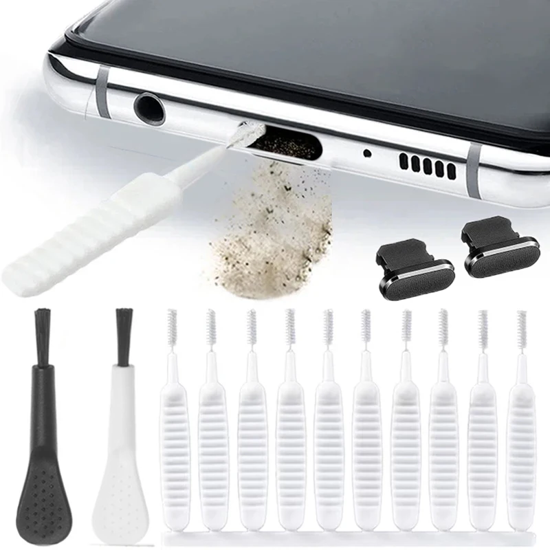 Mobile Phone Charging Port Dust Plug for iPad iPhone 15 for Shower Port Cleaner Kit Computer Keyboard Cleaner Tool Cleaner Brush