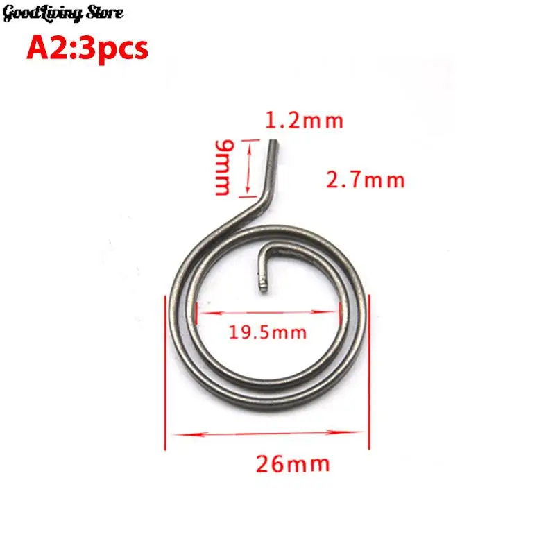 3Pcs 26mm 27mm 28mm Flat Wire Door Lock Handle Spring Coil Tools For Door Replacement Return Torsion Springs