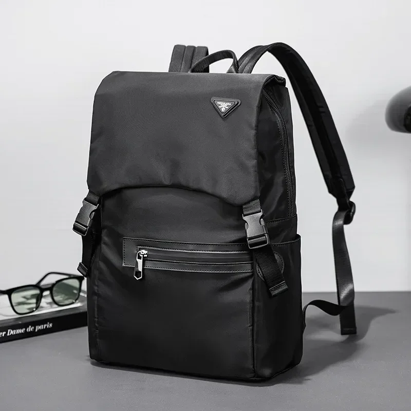 

New Men's Backpack Large Capacity Travel Shoulder Bag Solid Oxford Waterproof Backbag Casual Laptop Backpacks Students Schoolbag