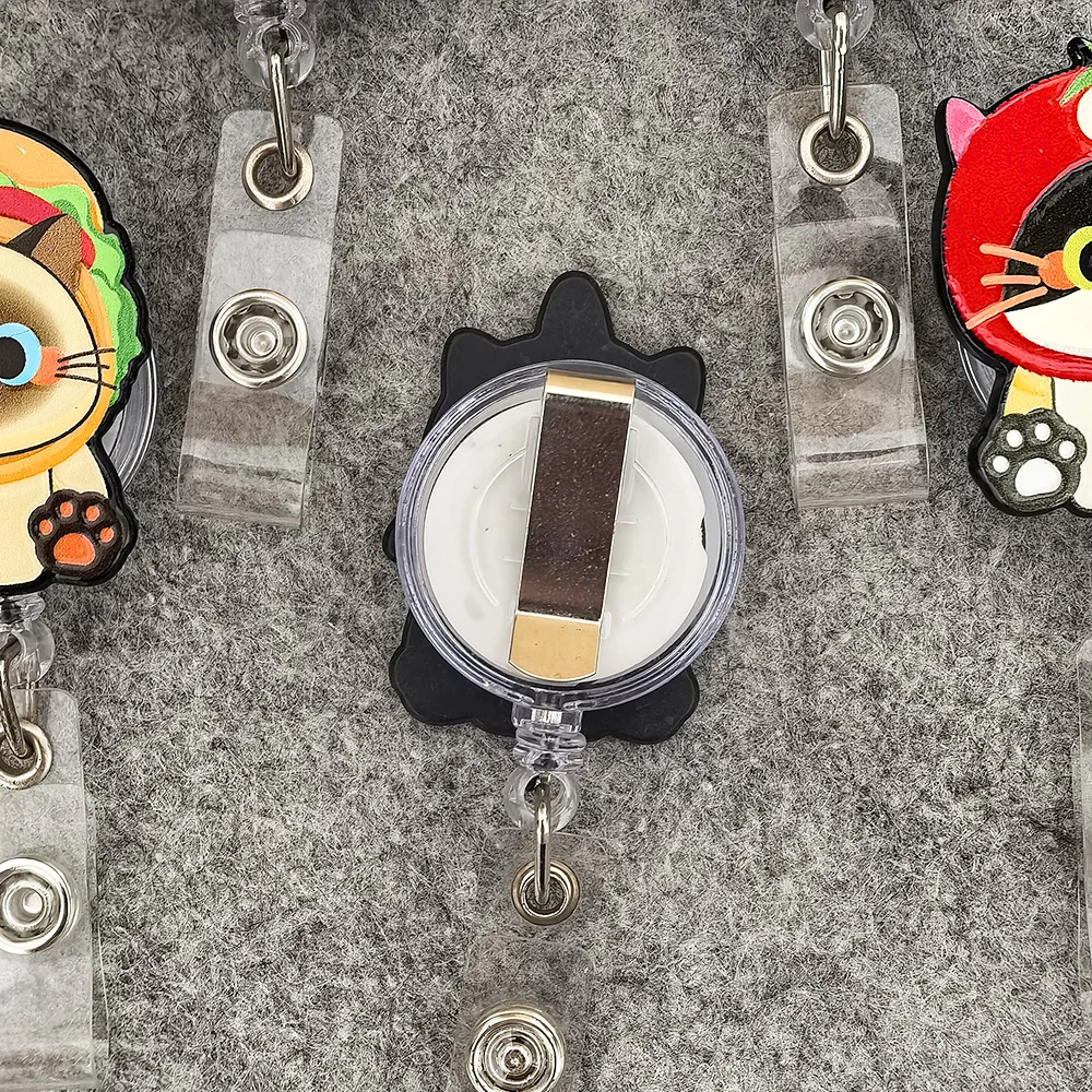 Cosplay Cute Cat Style Badge Reel Nurse Workers Enfermera ID Holder Girl Boy Retractable Name Card Holder Accessory