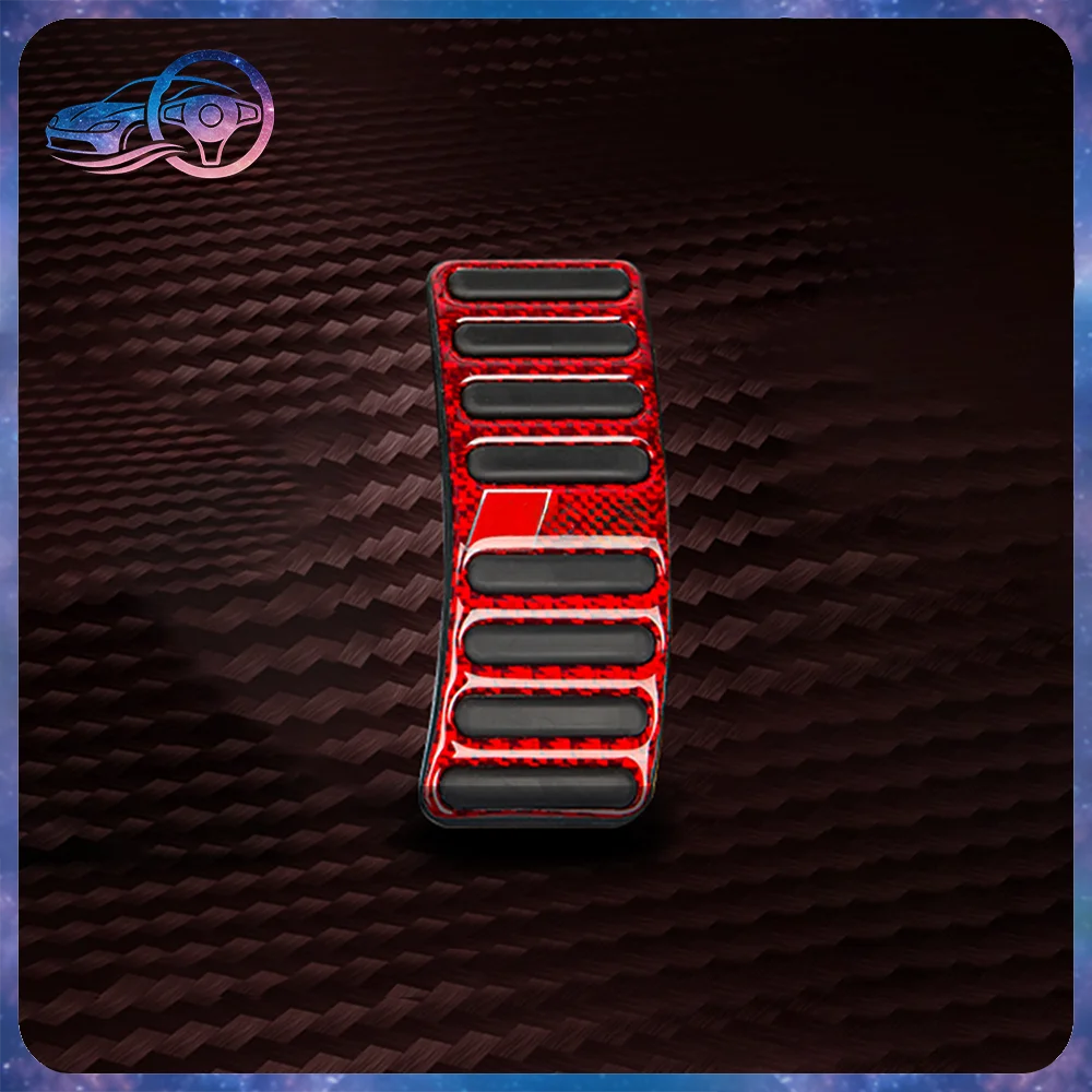 

Red Carbon Fiber Accelerator Pedal for Audi A4 - with RS Logo, Sport Foot Rest Set
