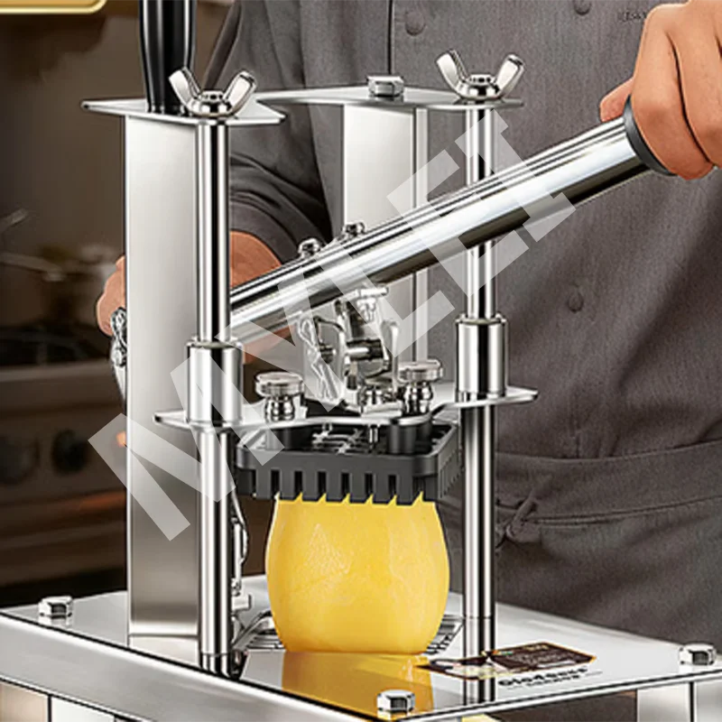 Commercial Multi-function Fruit Vegetable Strip Cutter Stainless Steel Hand Press French Fries Maker Potato Cucumber