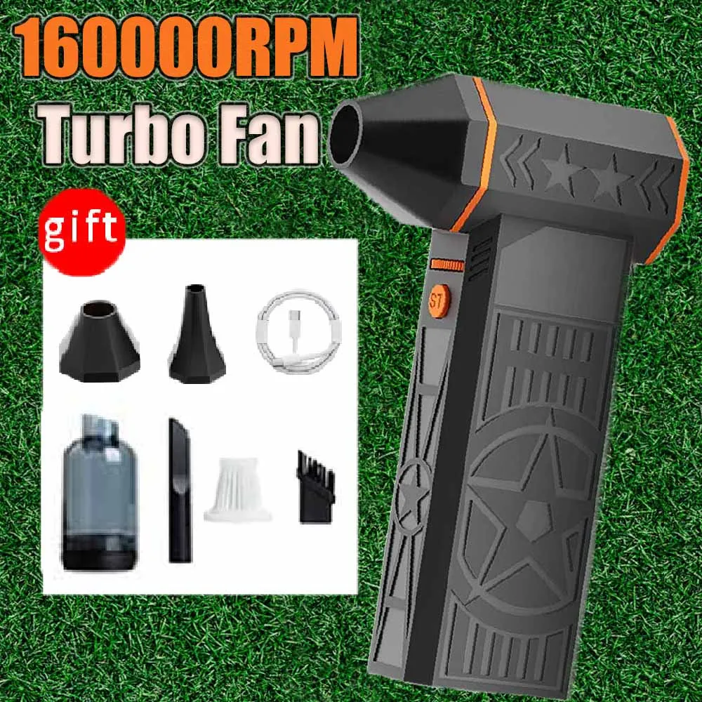 

X50 160000 RPM Brushless Turbo Fan 240W High-Speed Portable 8000mAh Rechargeable 52m/s Typhoon Wind Type-C Charging Camping Fan
