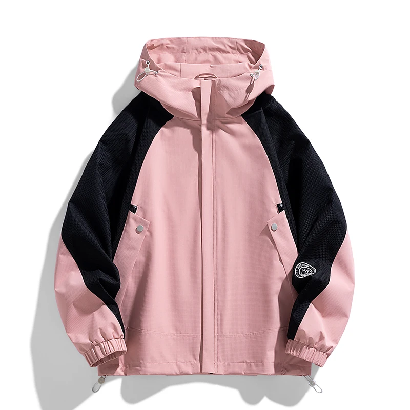 

Man Trench Coat Lightweight Breathable Coat Fashion Outerwear Hooded Windbreaker Comfortable Loose Fit For Winter Couple model