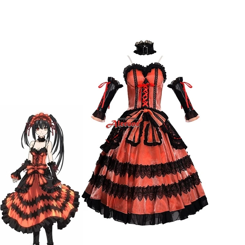 

Anime Nightmare DATE A LIVE Tokisaki Kurumi Cosplay Costume Halloween Carnival Cosplay Tokisaki Kurumi Customized Clothes