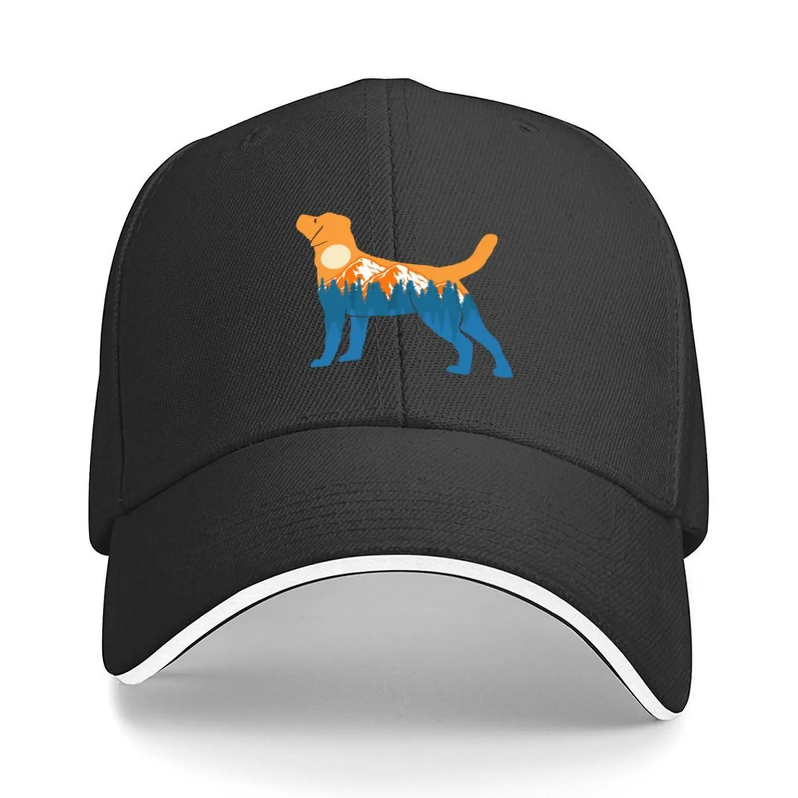 

labrador Dog Silhouette Sunset Nature Mountain Gift Baseball Cap Hat Baseball Cap tactical cap cute Hat Beach Boy Child Women's
