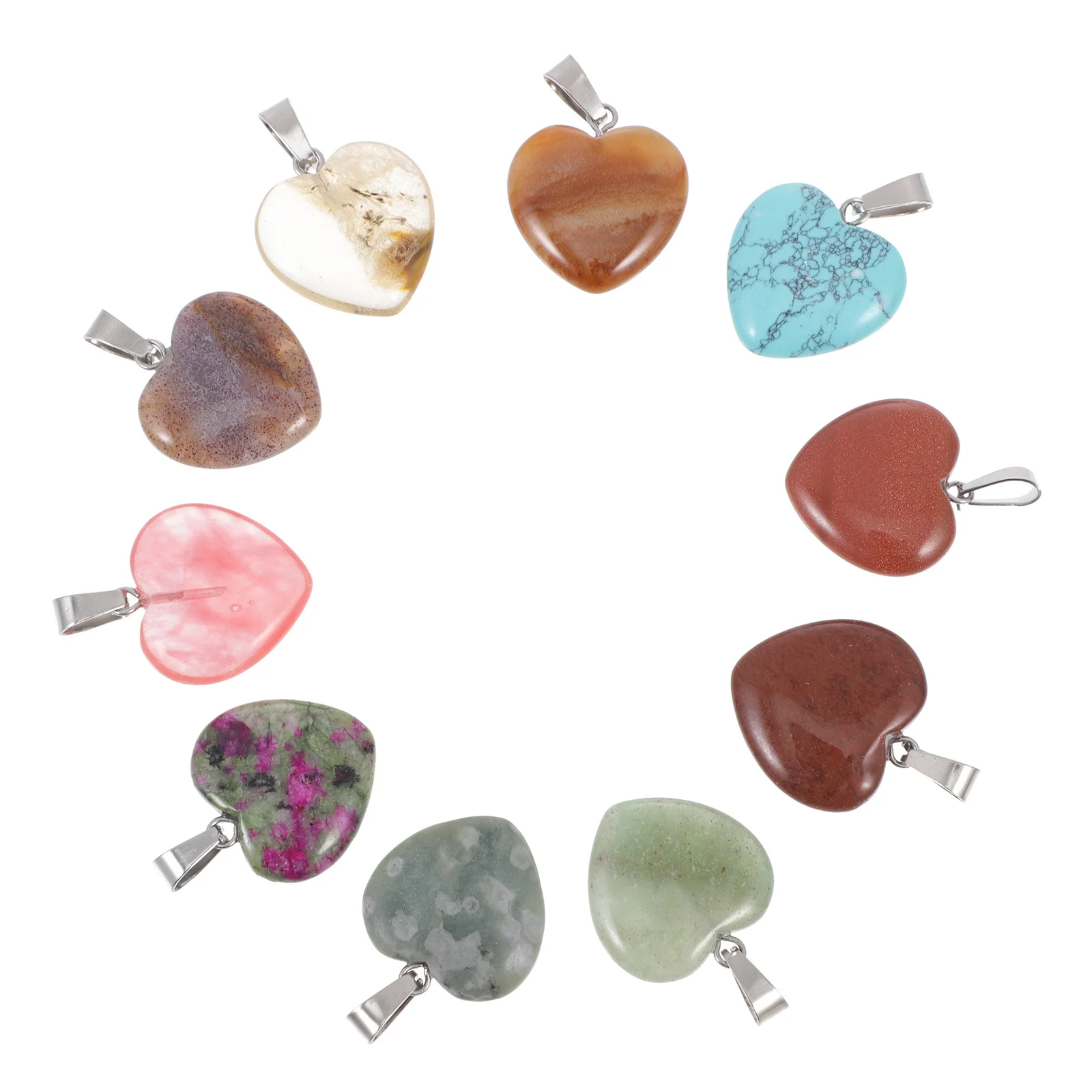 

40Pcs Heart Shape Jewelry Pendants Exquisite DIY Necklace Earring Bracelet Making Accessories Fashion Creative Hanging Charms