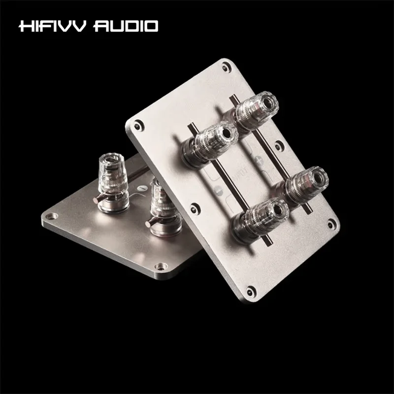 Hifi Speaker Terminal Aluminum Plate Copper Gold-plated Output Column Amplifier Box Speakers Diy Horn Socket  Banana Wall Plate