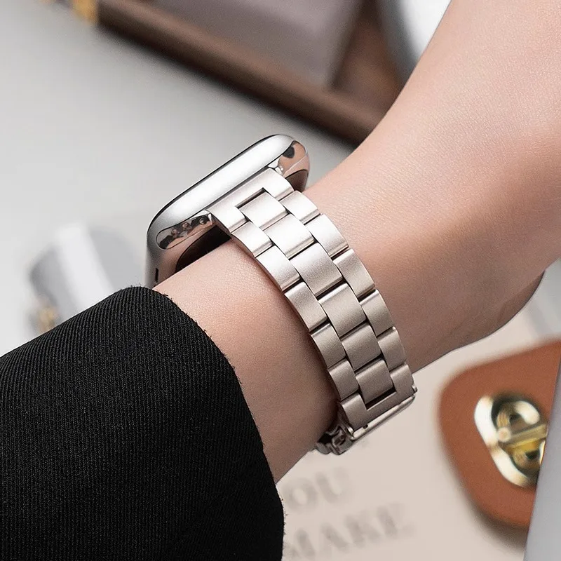 حزام ساعة أبل رفيع من الفولاذ المقاوم للصدأ متوافق مع سوار السلسلة 876 SE Ultra لمقاسات 45 مم/41 مم 40 مم/44 مم 42 مم/49 مم #3