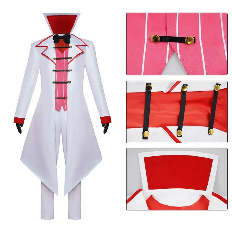 Lucifero Costume Cosplay Fantasia Anime Hazbin Lucifer Morningstar Uniforme Con Gloes Per Halloween Comic Con Lucifero Outf Coslao