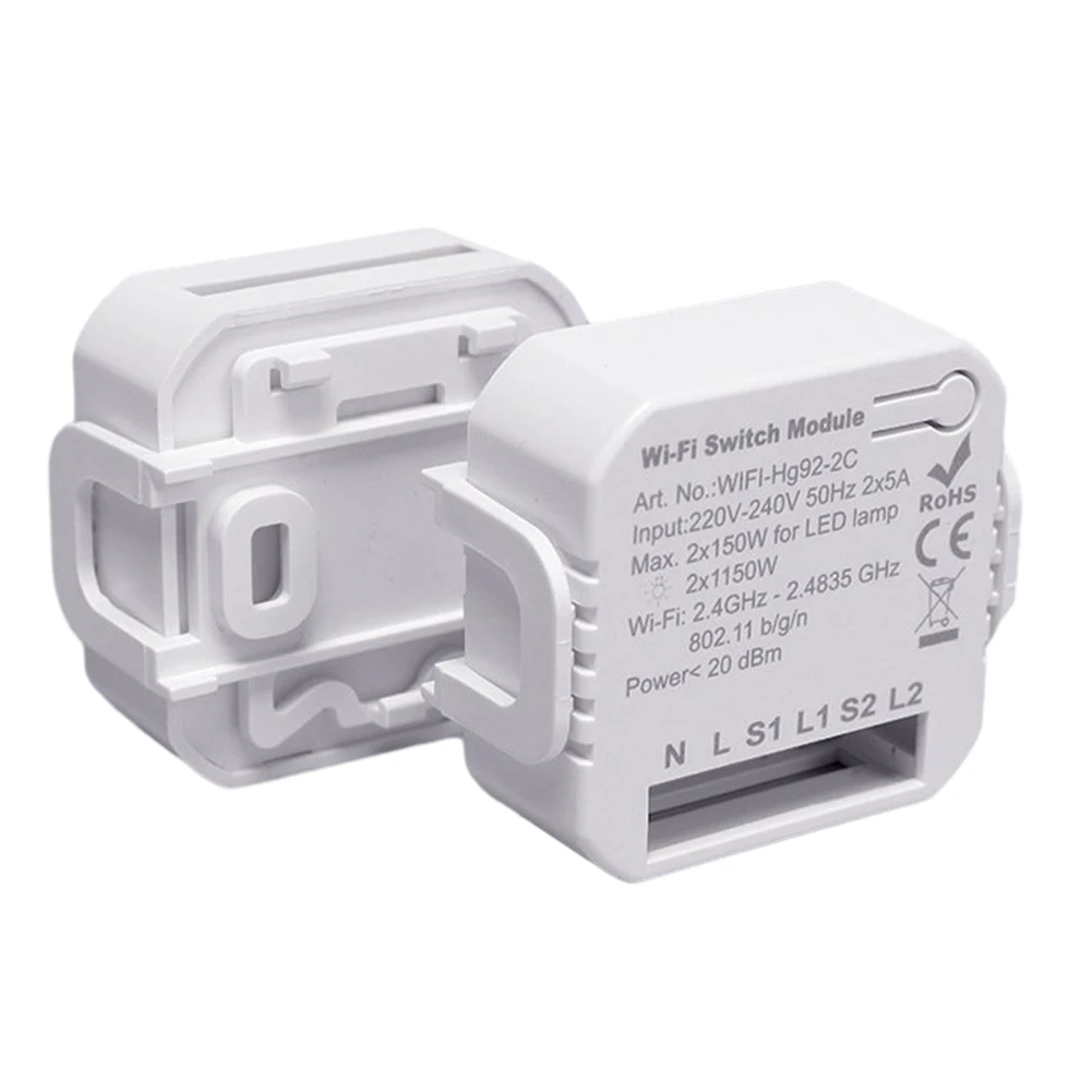 Carcasa de interruptor WIFI inteligente con Graffiti oculto para Control Dual y convertidor, carcasa de disyuntor, 50x45x20mm, 40x40x20mm
