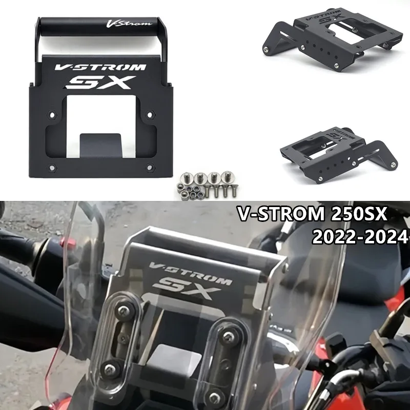 Motorcycle 22MM Crossbar Multifunction Phone Holder Stand GPS Navigation Plate Bracket For FOR SUZUKI V-STROM 250SX 2022-2025
