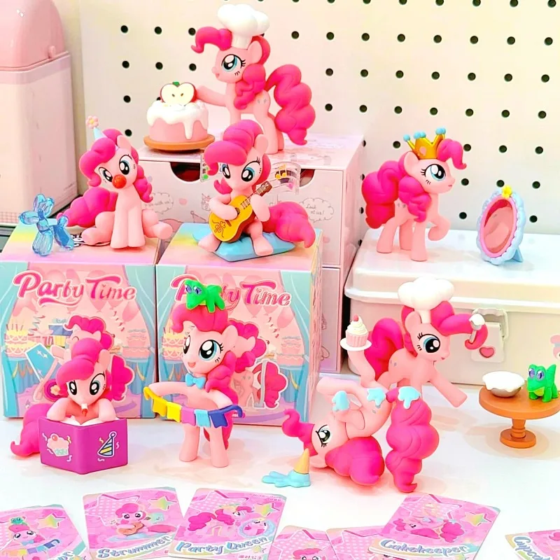 

My Little Pony Party Time Series, модная слепая коробка, игрушки, мультяшная аниме-фигурка, кукла Pinkie Pie, модель игрушки, коллекционные украшения