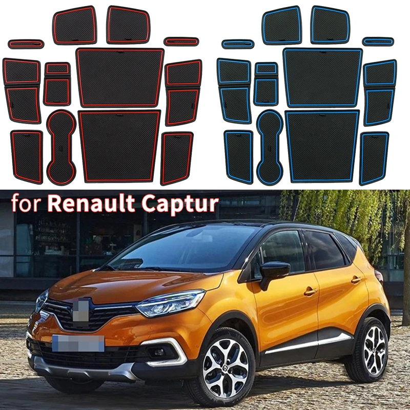 Car Door Groove Mat For Renault Captur 2019 Door Slot Pads Modified Dust Pad Storage Pad Car Interior Accessorie