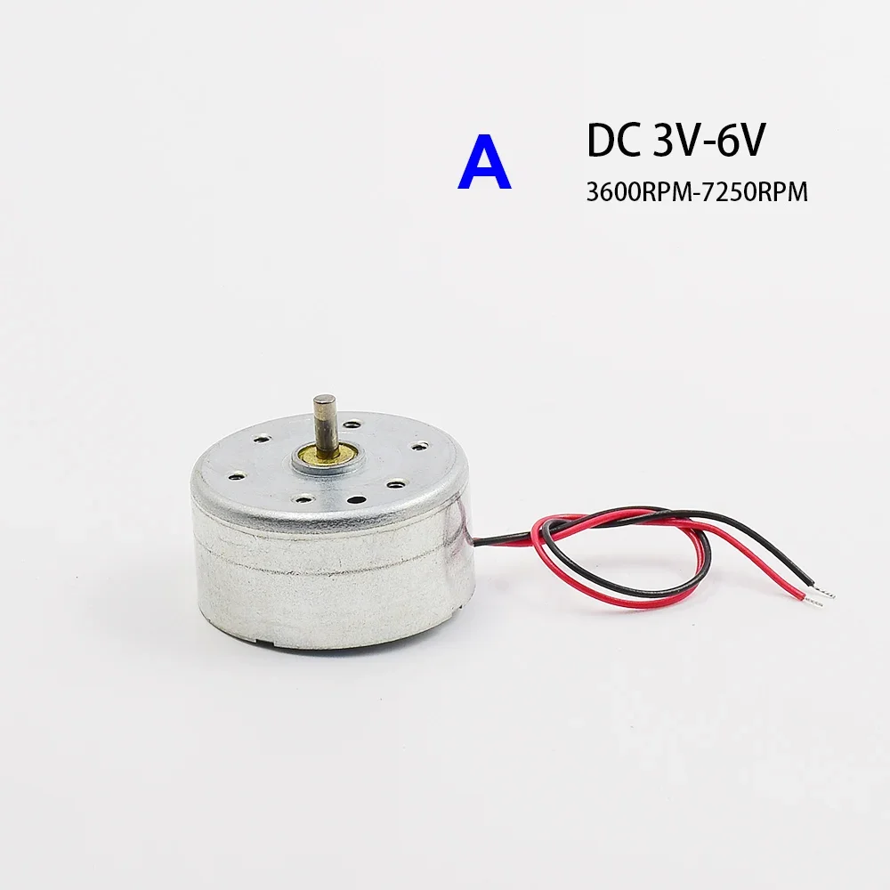 Micro 24mm Diameter RF-300 Round Motor DC 3V 3.7V 5.9V 6V Precious Metal Brush Engine for Car Audio AV CD DVD Player Toy Fan