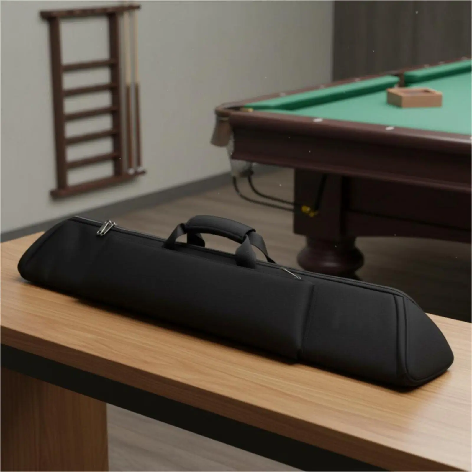Pool Cue Bag Shoulder Carry Soft Padded Cue Bag Easy to Clean for Billiards Club