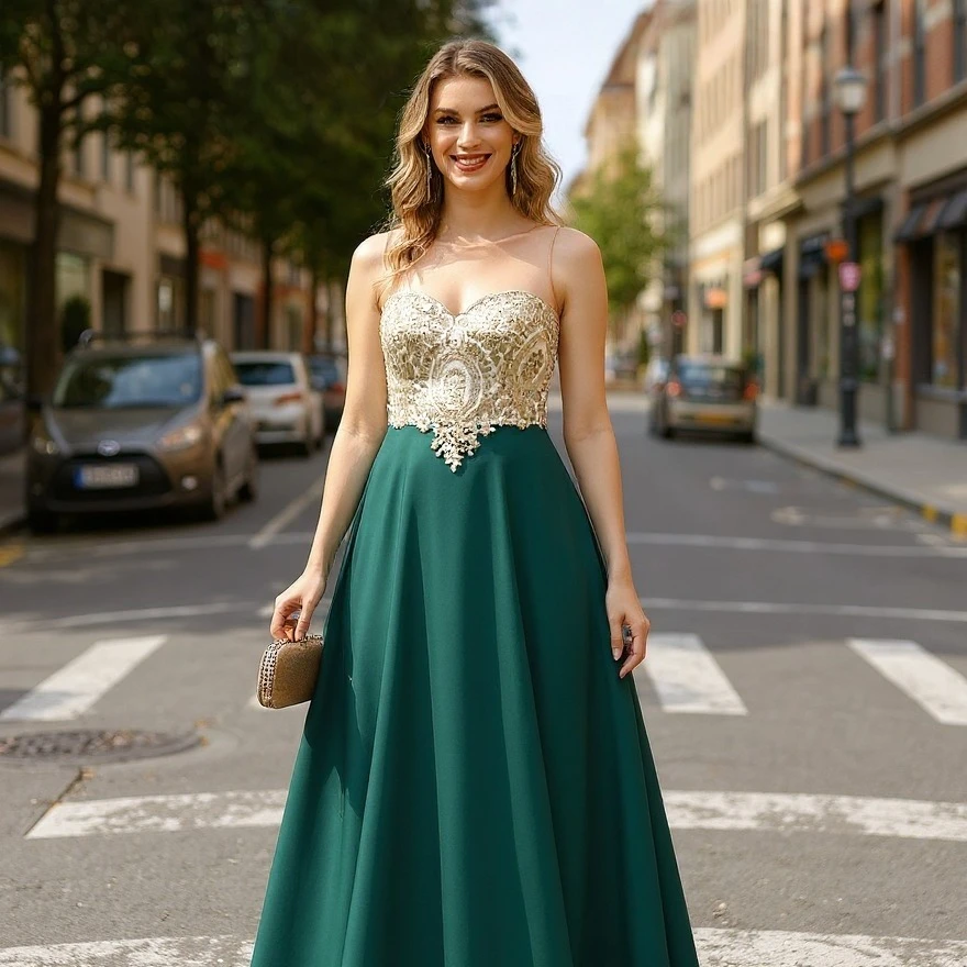 

Рождественское вечернее платье с открытой спиной, трапециевидной формы, милые вечерние платья, длинное кружевное шифоновое платье с бисером, элегантное вечернее платье для выпускного вечера, свадьбы