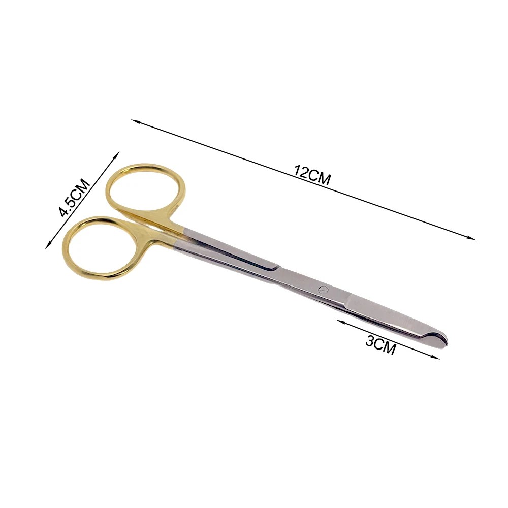 Spencer Suture Removal Scissors Gold Handle Dental Surgical Scissors for Cutting and Removing Medical Grade Stainless Steel