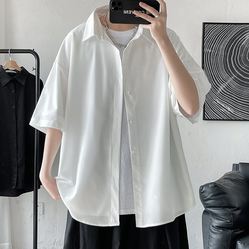 

Men's Clothing Summer Shirt Short Sleeve Shirt New in Mens Clothing 2024 Chinese Style Big Clothes Big Size Men Original Shirts