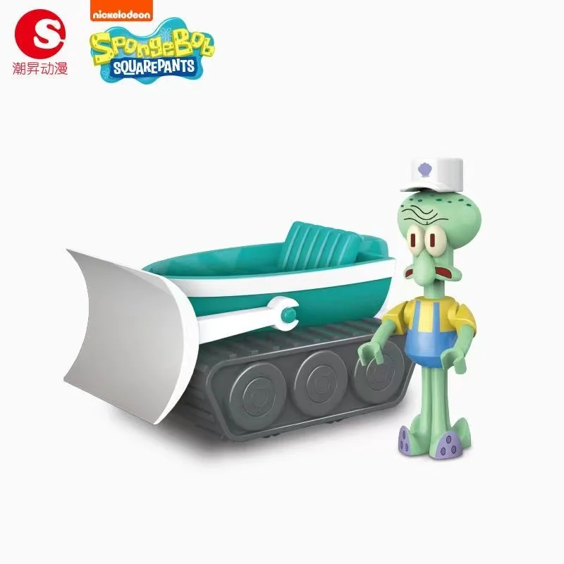 4pcs SpongeBob SquarePants 만화 캐릭터 운전 면허증 훈련 클래스 인형 장식 패트릭 스타 어린이 장난감 선물