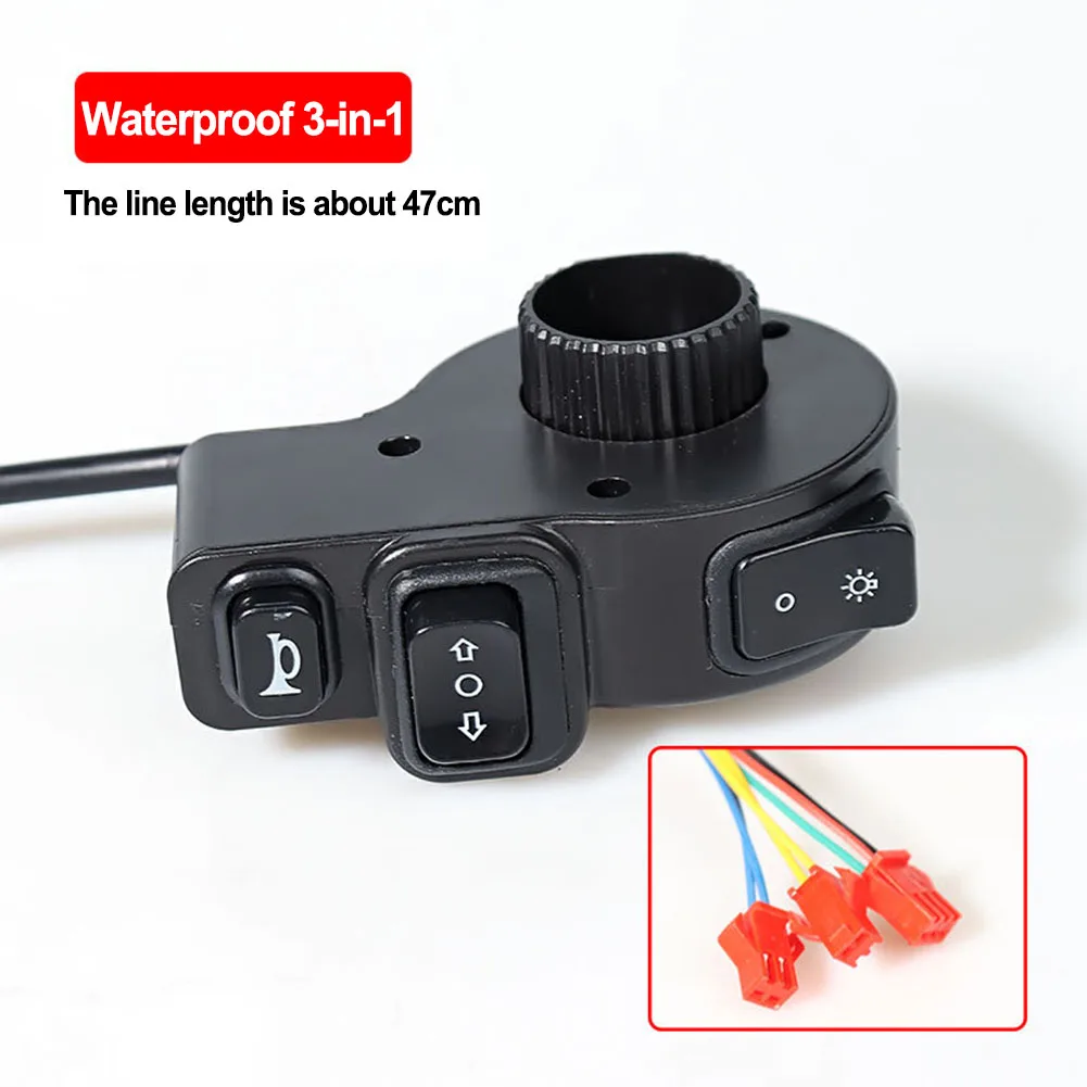 Brand New Ebike Switch Switch ABS Steering Electric Scooter Throttle Control Pin Headlight Latching (ON OFF) Button Motorcycle