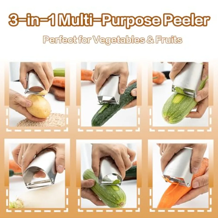 -Potato Apple Vegetable Peelers for Kitchen Multution Easy to handle easy Julienne and precise peeling 2-in-1 peeler