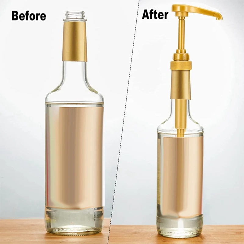 Coffee Syrup Pumps,20 Pack Pumps For Coffee Syrup Bottle, Fits 750 ML Coffee Syrup Pump Dispenser, Great For Home Silver Durable