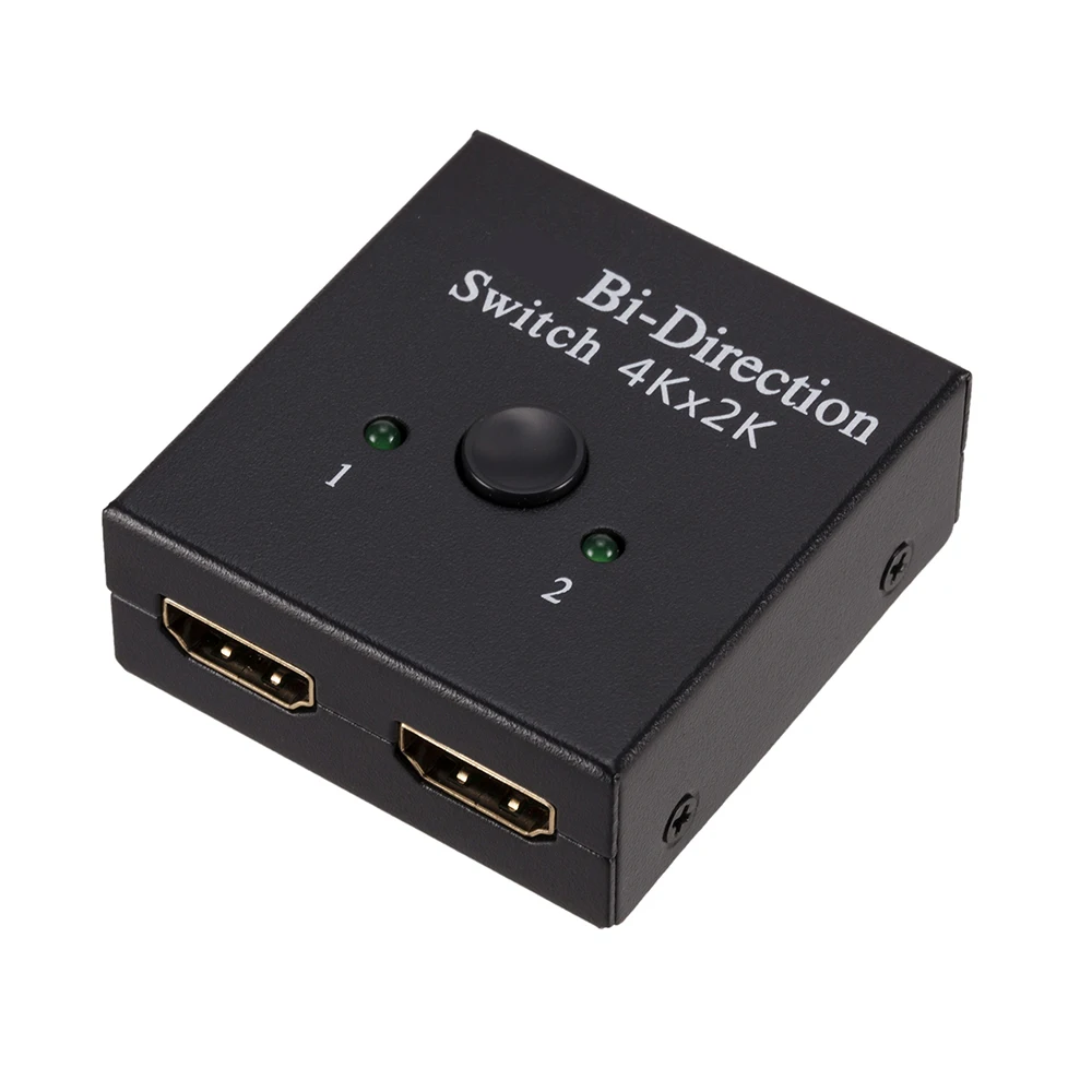 Divisor Compatible con HDMI 4K, conmutador KVM bidireccional 1x2/2x1, salida 2 en 1 para PS4/3 TV Box, adaptador de conmutador