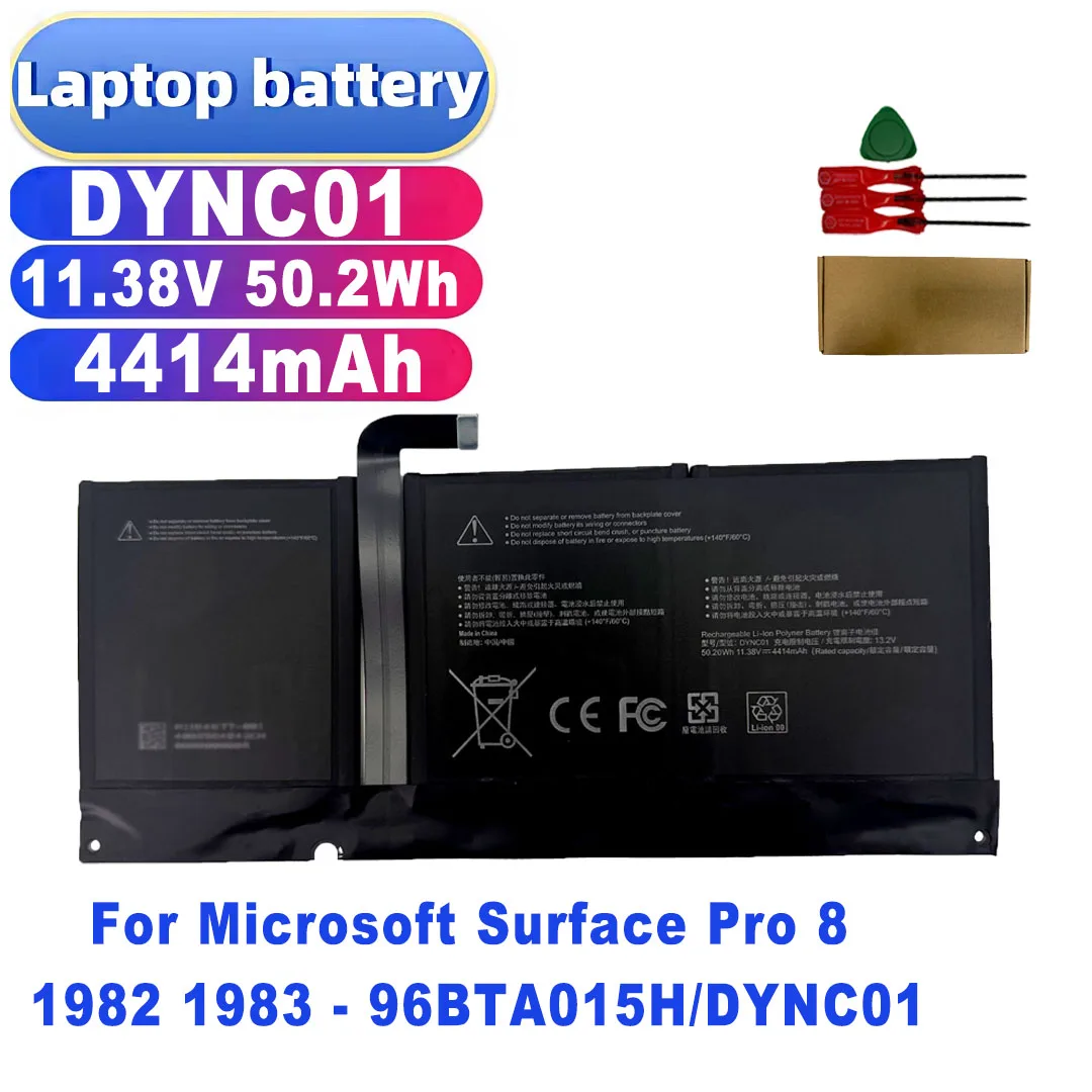 DYNC01 96BTA016H 11.38V 50.2Wh 4414mAh Laptop Battery for Microsoft Surface Pro 8 1982 1983 - 96BTA015H/DYNC01