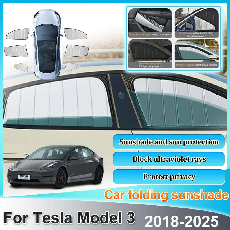 

Солнцезащитные козырьки для Tesla Model 3 (2018-2025), тюнинг-аксессуары, накладки на окна, солнцезащитные шторки для авто