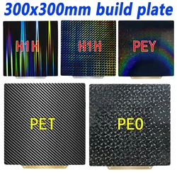 build plate 300x300mm For Voron Lulzbot Anet A8 Kingroon KP5L Double Sided Textured/Smooth Spring Steel Flexible Build Plate