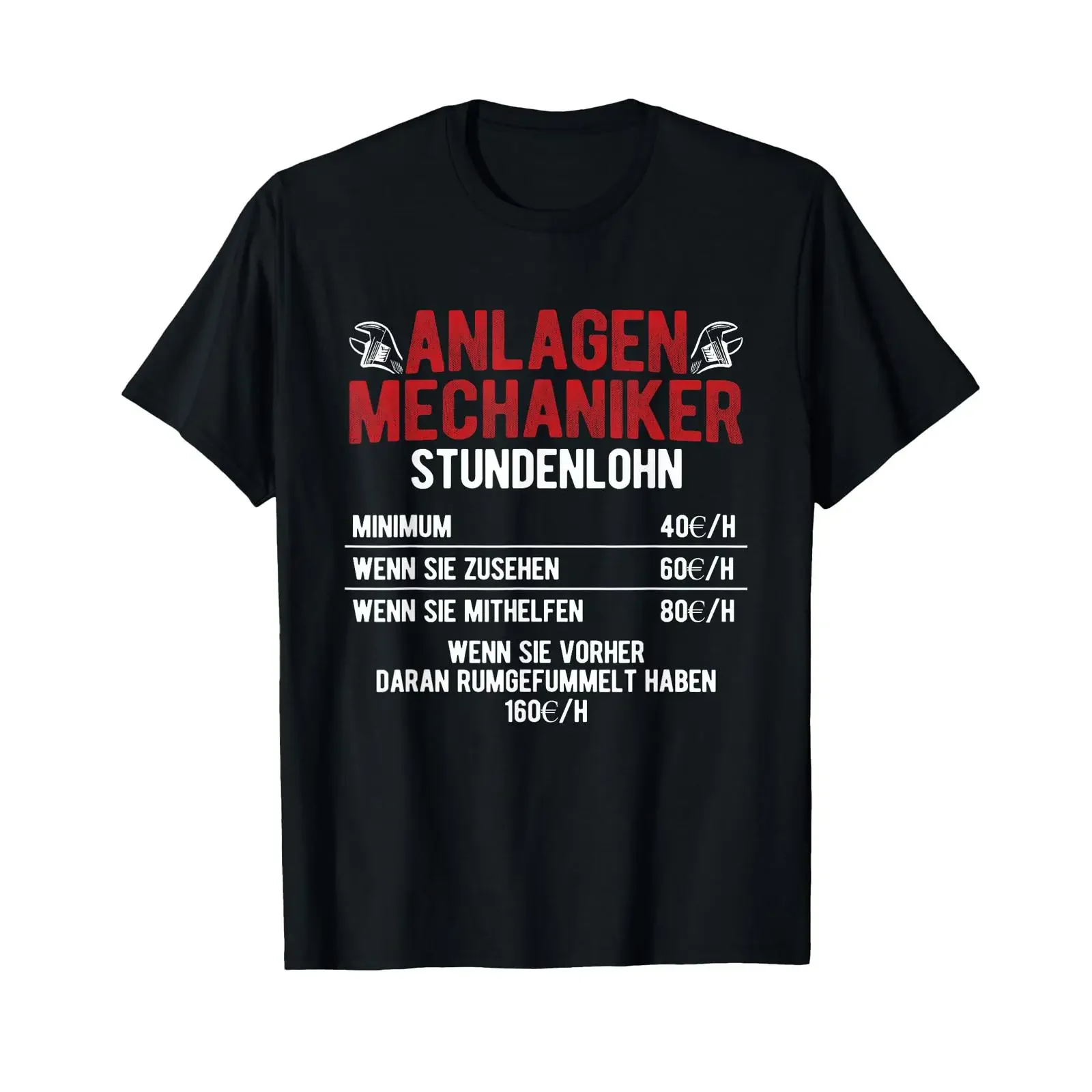 Plant mechanic hourly wage Master T shirt vintage Washed Unisex Slightly Casual homme Breathable streetwear Versatile fashion