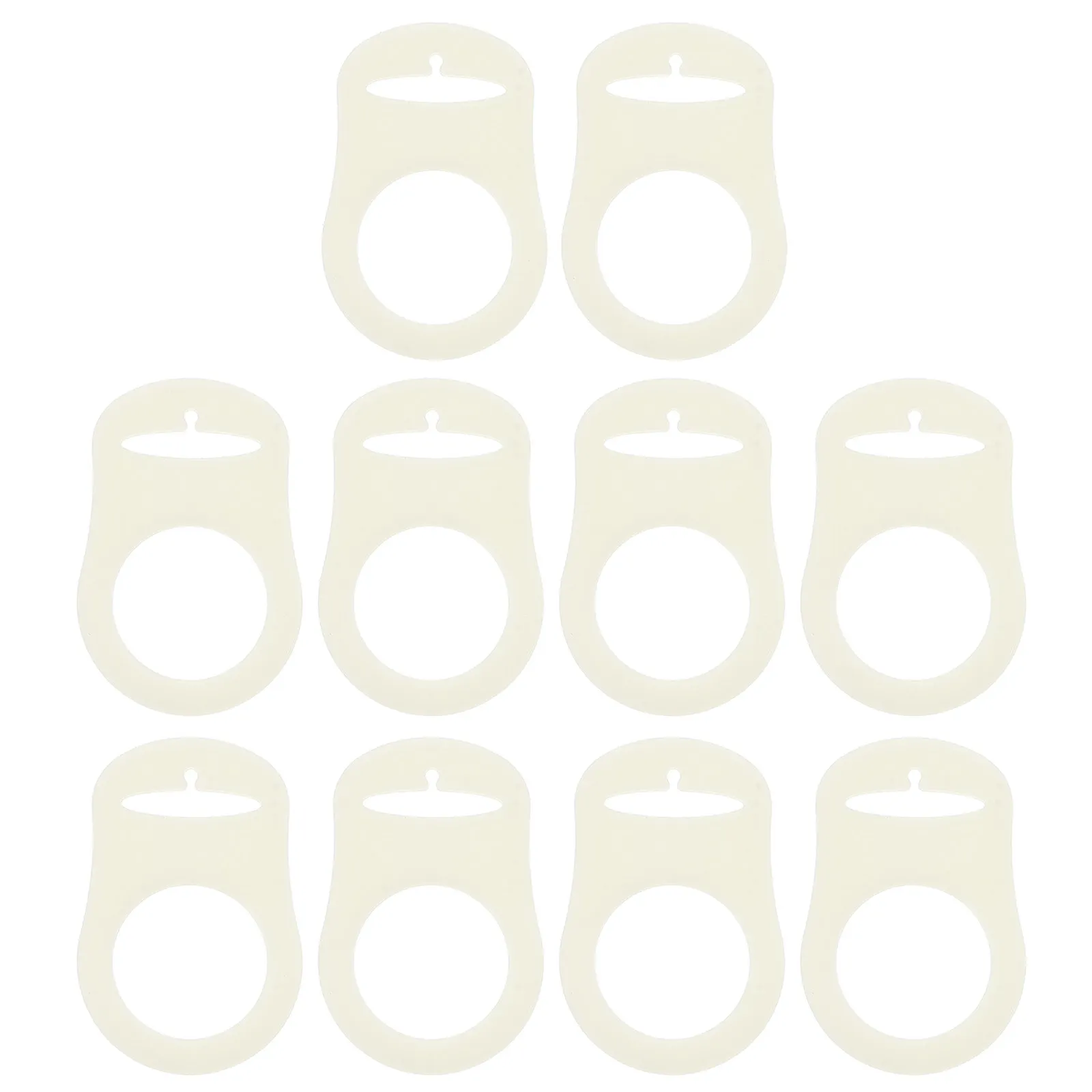 

10Pcs Silicone Baby Pacifier Clips Soft Holder Toddler Rings Adapter Rings Infant Pacifier Holder Teething Soother