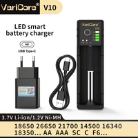 VariCore V10 Smart Charger for 3.7V 18650/21700/26650 Li-ion Batteries 1.2V AA/AAA Ni-MH Batteries Fast Charger with LED Display