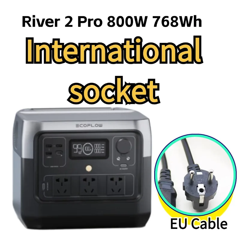 ECOFLOW RIVER 2 Pro Portable Power Station 768Wh, Power Multiple Devices, Recharge 0-80% Within 1 Hour, for Camping, RV, Outdoor