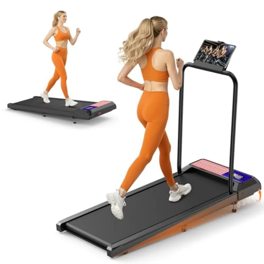 

Under Desk Treadmill with Handle Bar Portable Walking Pad for Home Office 2.5HP Motor Remote Control LED Display 270lbs Capacit