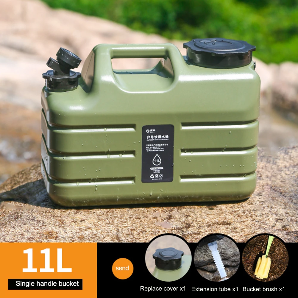 10-25L Outdoor Water Bucket Large-Capacity Portable Camping Water Bag Container with Faucet Driving Water Tank for Picnic Hiking