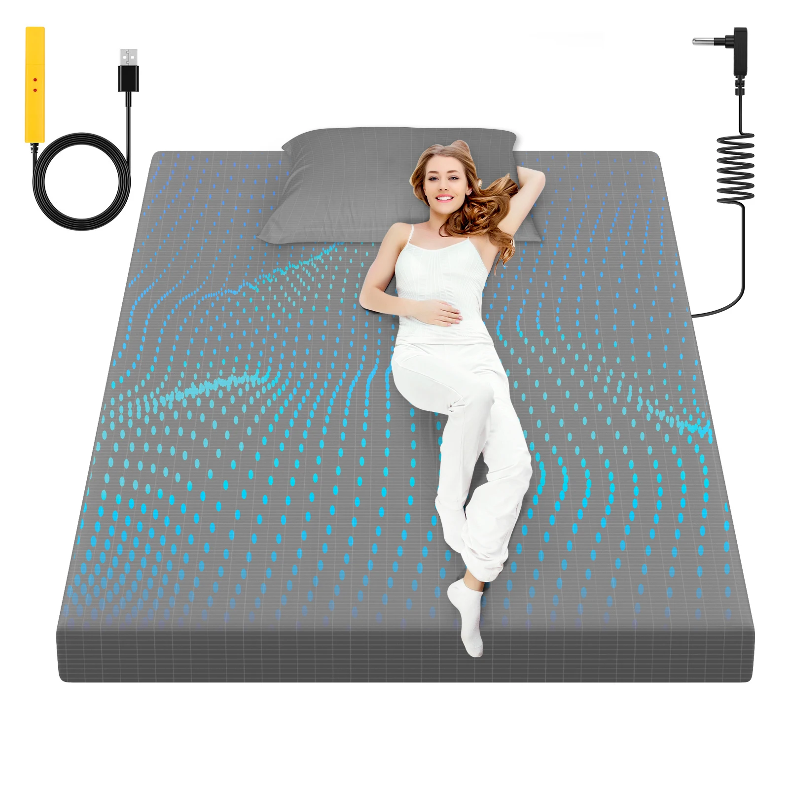 

HLLBLL Заземляющий лист, 90% органический хлопок + 10% чистого серебра Органический заземленный лист для улучшения сна