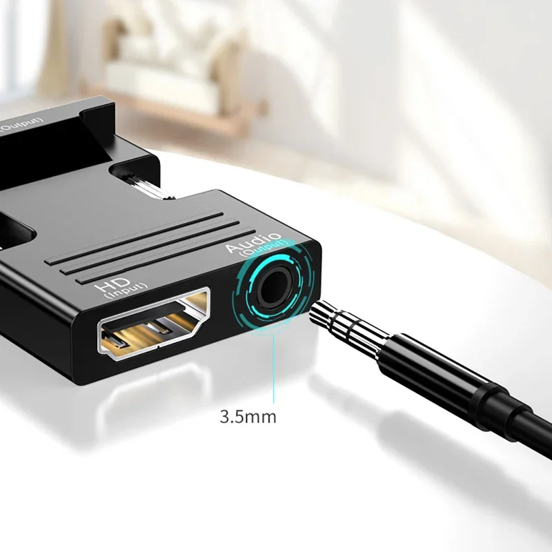 Met HDMI Female naar VGA Male Converter Audio Adapter Kabel voor Projector HD Computer Set-Top Box