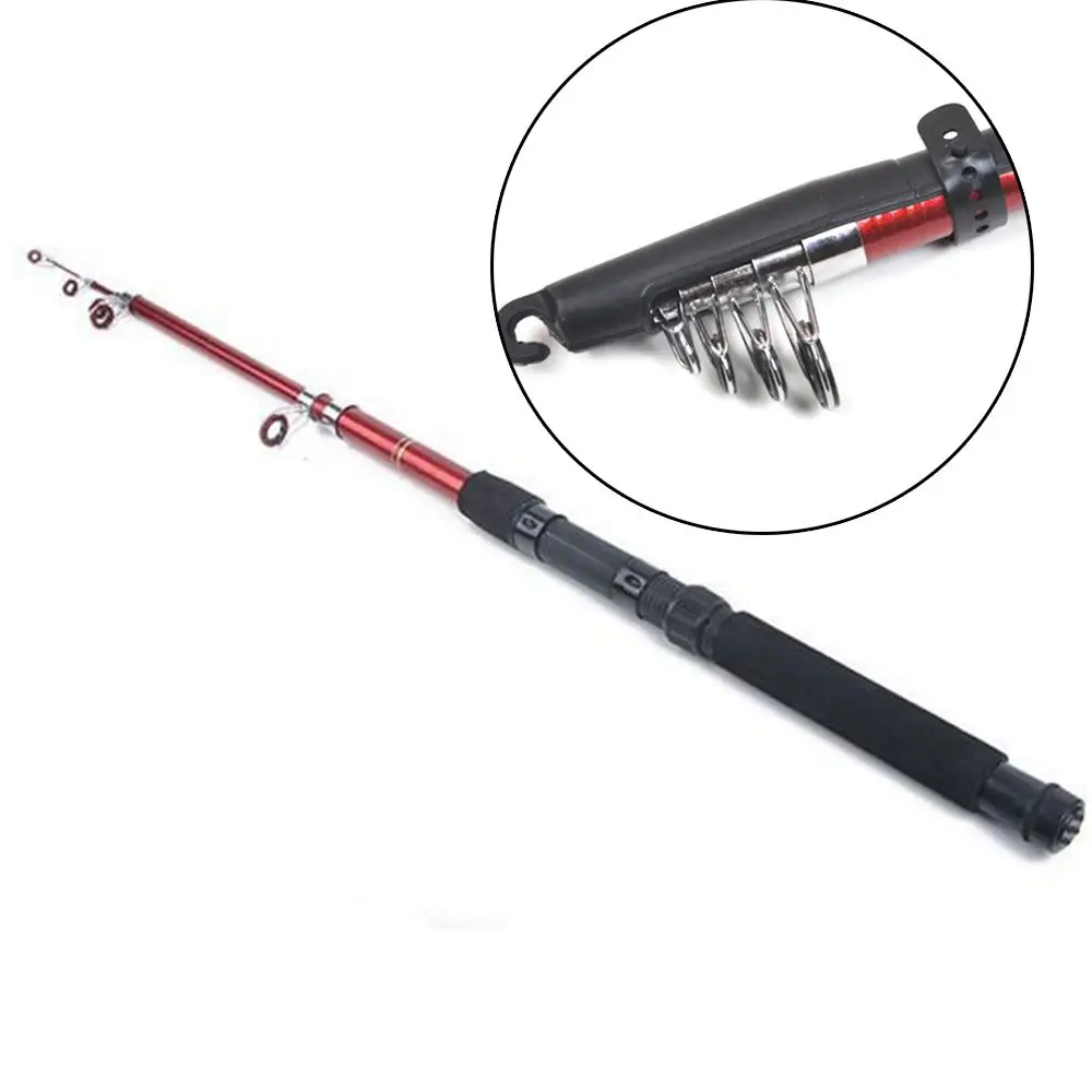 Outdoor Fiberglass Sea Rod Telescopic Fishing Rod Pole Fishing Tackle Tools 1.5-3.0m