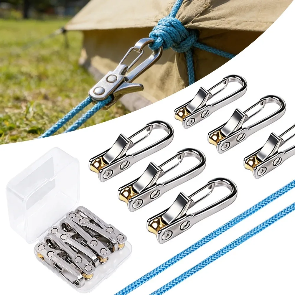 Rope Tying Tool And Tensioner with Roller Tensioner,  Heavy-Duty Retractable Buckle with Accessory Rope, Suitable for Camping