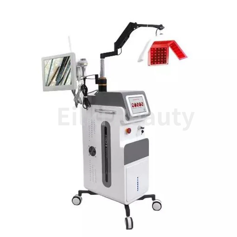 Professional Laser Hair Growth Machine Hair Regrowth Treatment Scalp Analyzer 650nm Diode Laser Hair Restoration Salon Device