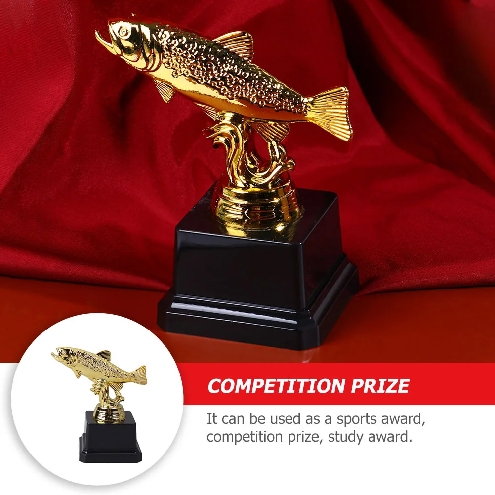 

2Pcs Award Trophy Fish Shaped Plastic Cup Trophy Lightweight and Portable Ideal for and Parties