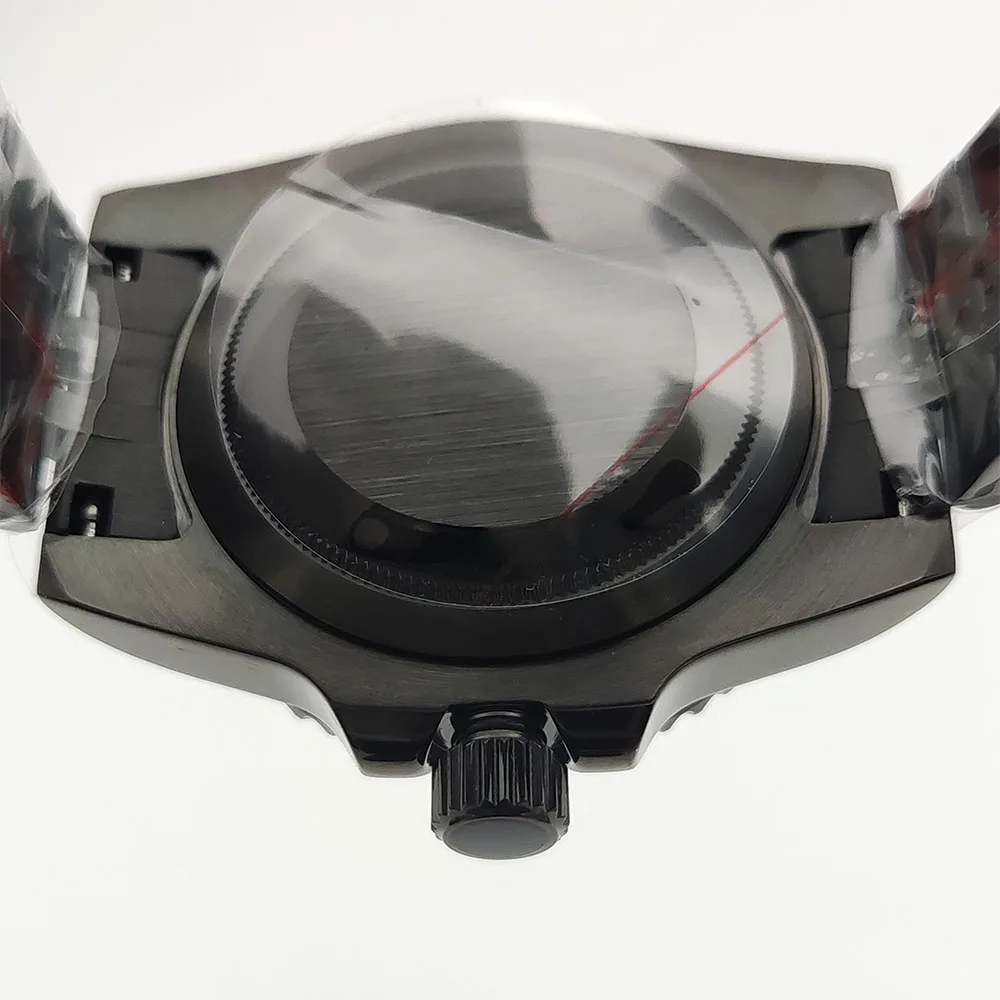 Montre d'affaires à la mode pour hommes, montre noire en acier inoxydable, verre saphir, cadran Shoous