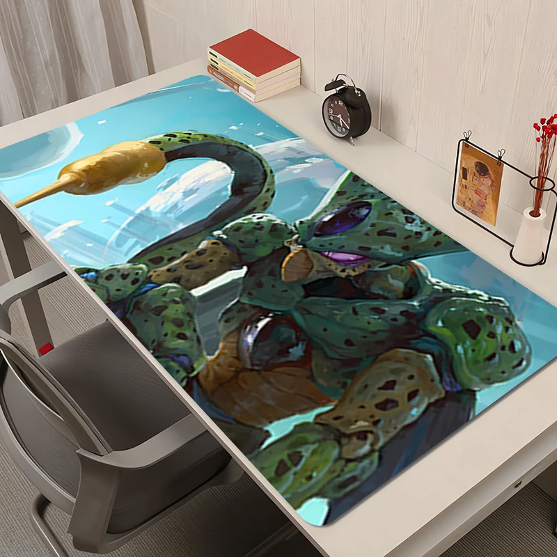 

Mouse Pad Rubber Anime Mousepad Office Desk Mat Gaming Mats PC Accessories Extended Pad Dragon Ball Cell Non-Slip Keyboard Mat