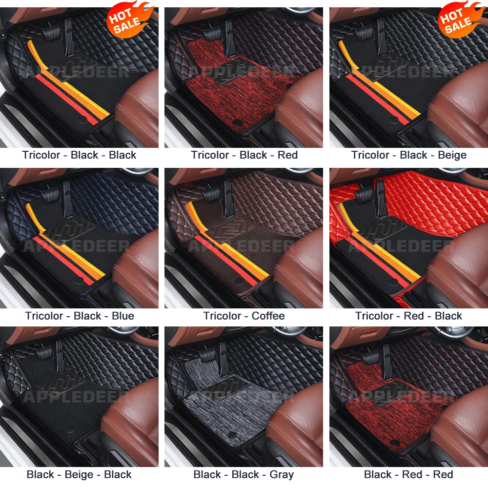 ل JAC Refine S4 2019-2020 الحصير سيارة طبقة مزدوجة مخصص غطاء السجاد السيارات الملحقات الداخلية #6