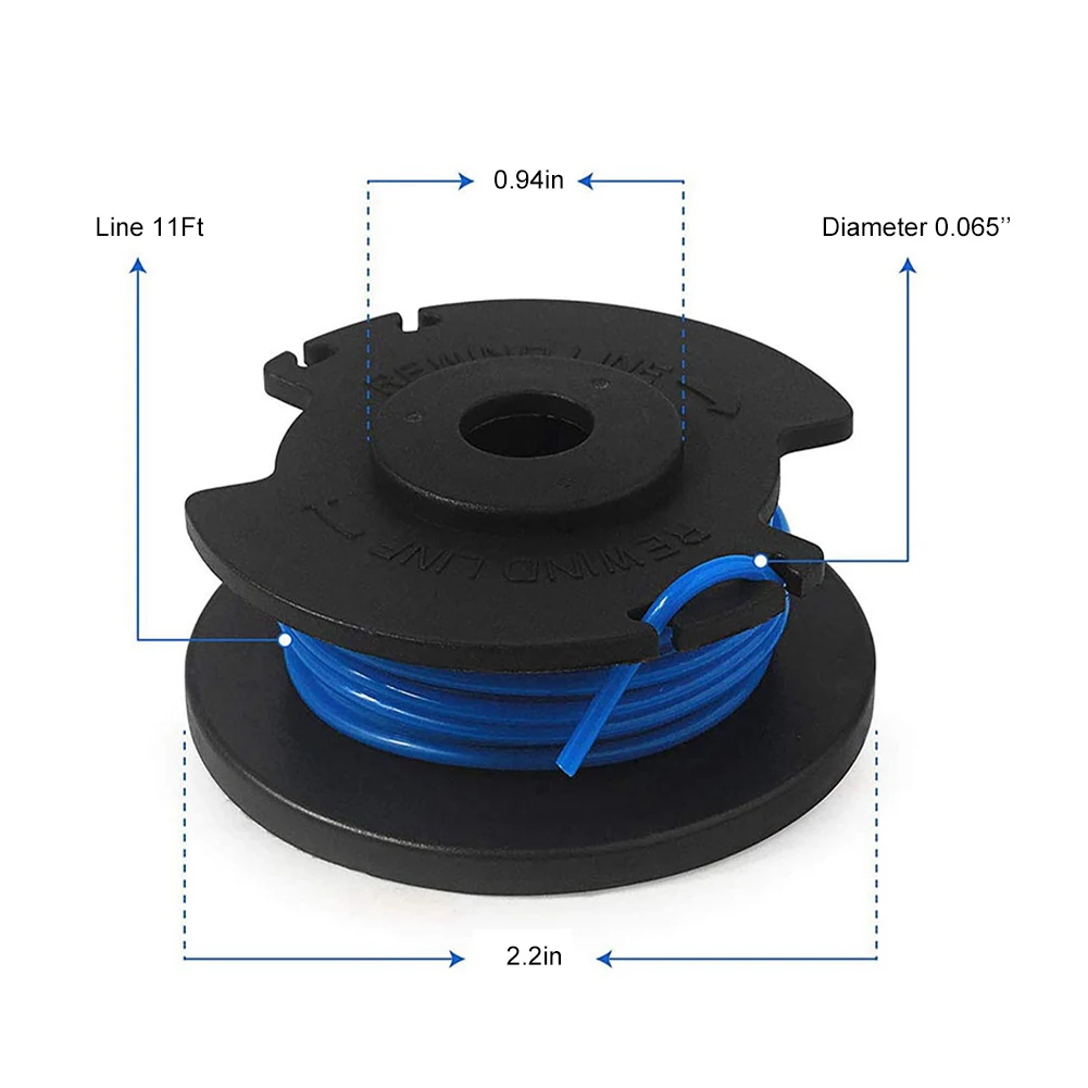 Auto-Feed Wireless Trimmer Spool Line Weeder Spool Replacement With Cover for Ryobi One Plus AC14RL3A 18V 24V 40V